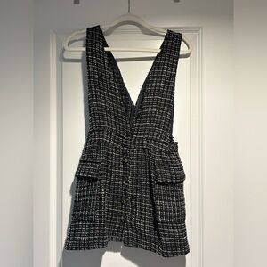 Black and white mini dress